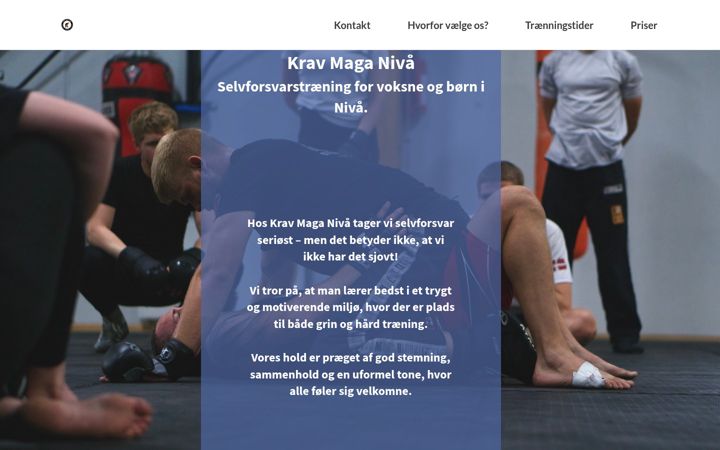 Screenshot of kravmaganivaa.dk