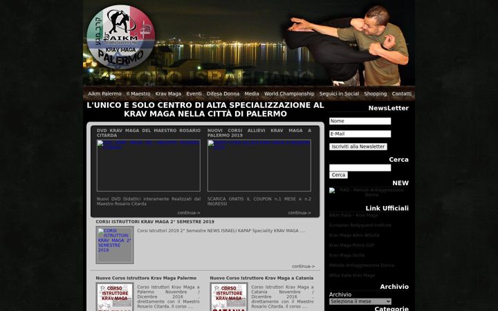 Screenshot of kravmagapalermo.com