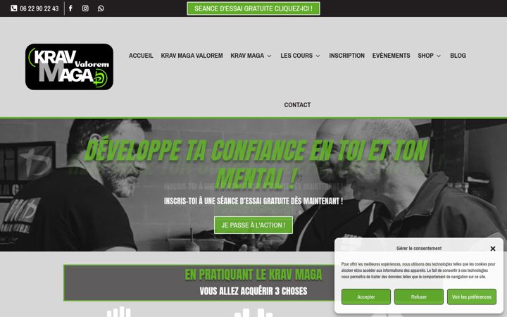 Screenshot of kravmagavalorem68.fr