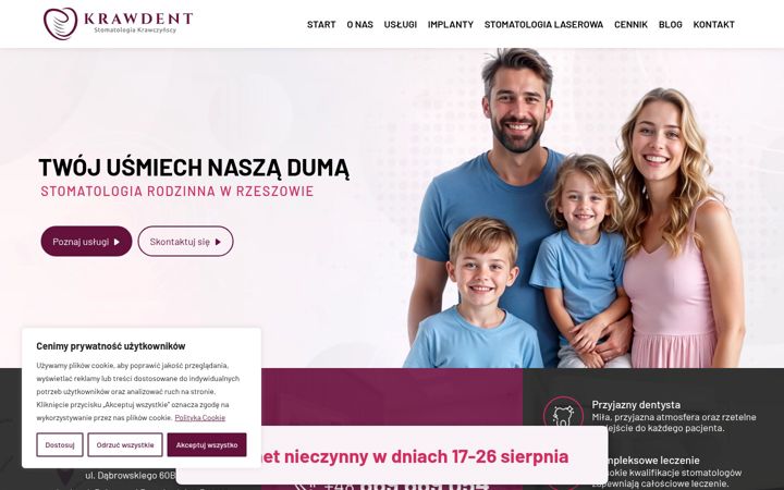 Screenshot of krawdent.pl