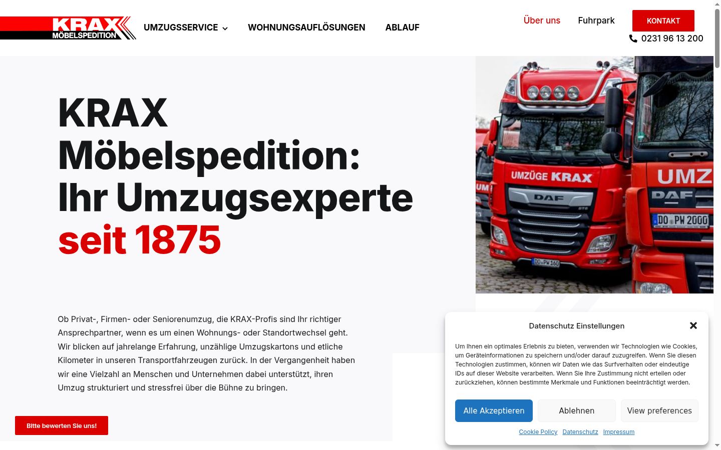 Capture d'écran de la bannière de consentement affichée avant toute interaction