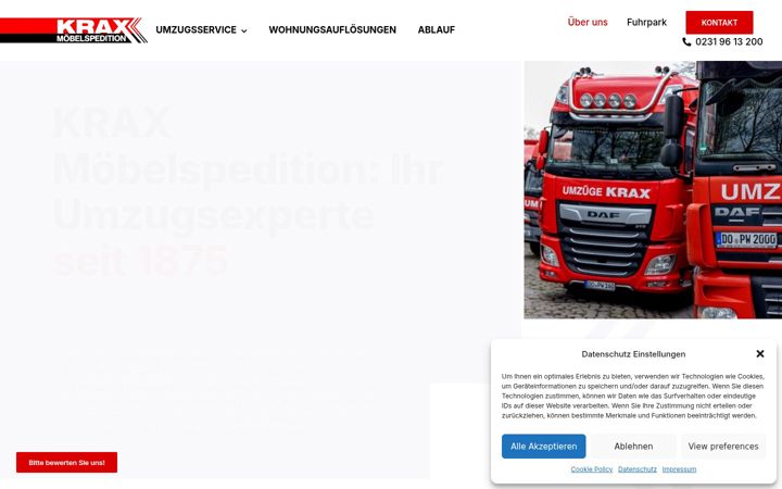 Screenshot of krax-umzuege.de