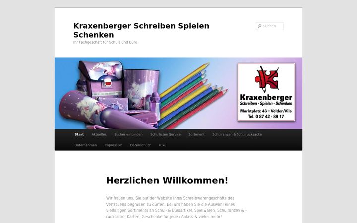 Screenshot of kraxenberger-velden.de