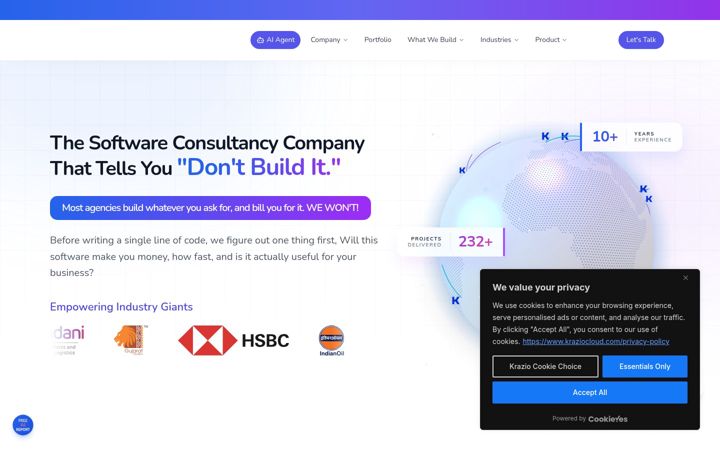 Screenshot of kraziocloud.com