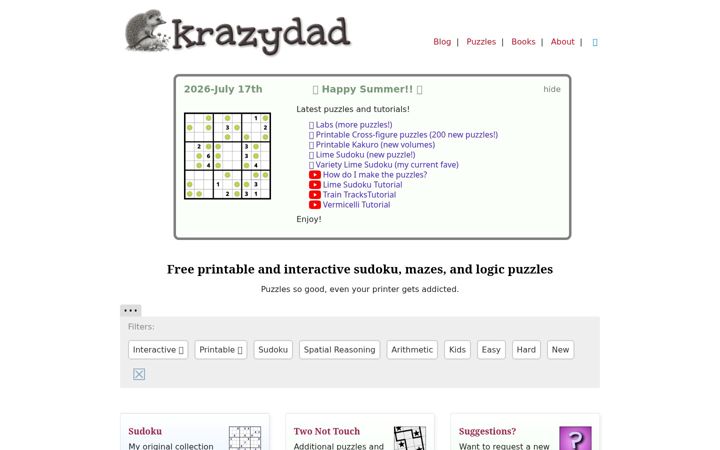 Screenshot of krazydad.com