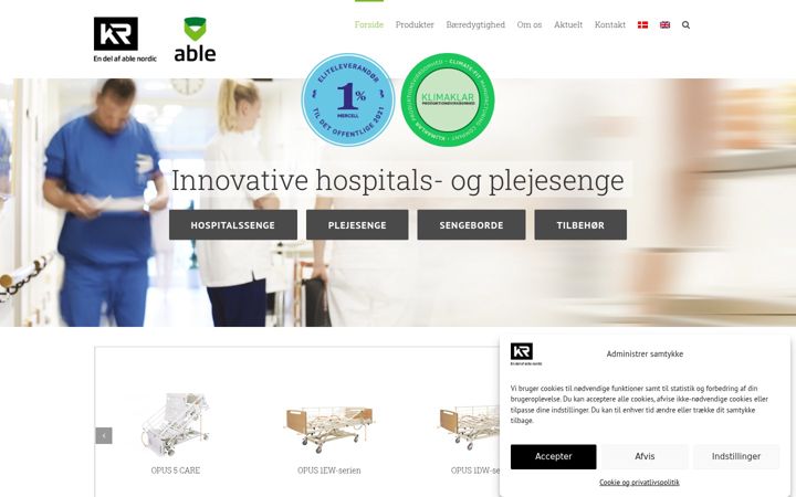 Screenshot of krbed.dk