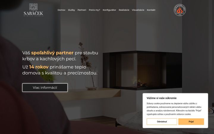 Screenshot of krbysabacek.sk