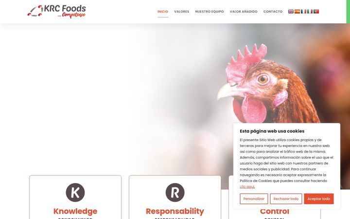 Screenshot of krc-foods.es