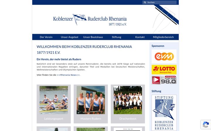 Screenshot of krc-rhenania.de