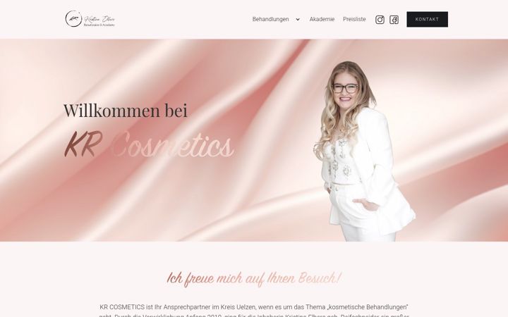 Screenshot of krcosmetics.de