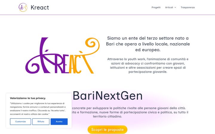 Screenshot of kreact.eu