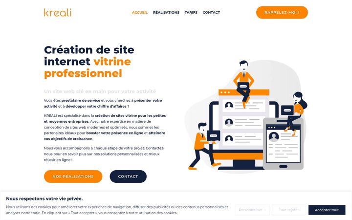 Screenshot of kreali.fr