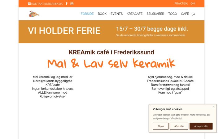 Screenshot of kreamik.dk