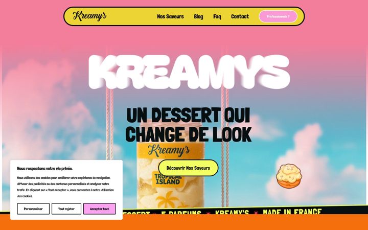 Screenshot of kreamys.com