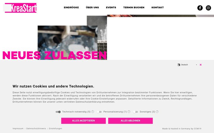 Screenshot of kreastart.de
