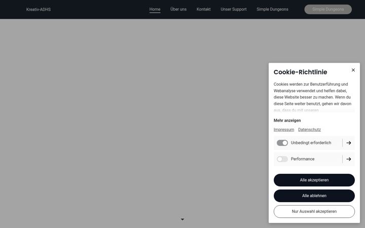 Screenshot of kreativ-adhs.de