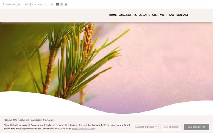 Screenshot of kreativ-content.ch