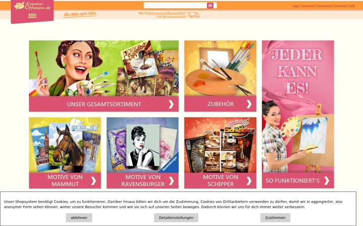 Screenshot of kreativ-offensive.de