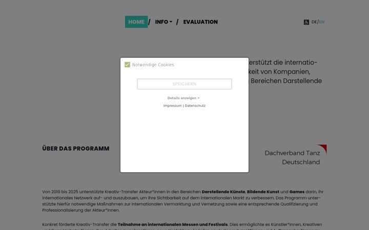 Screenshot of kreativ-transfer.de