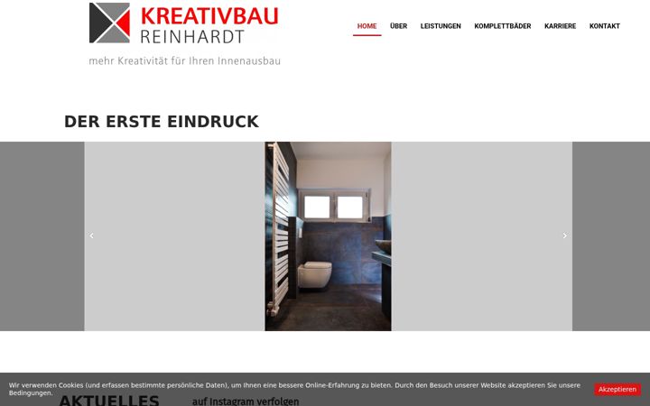 Screenshot of kreativbau-reinhardt.de