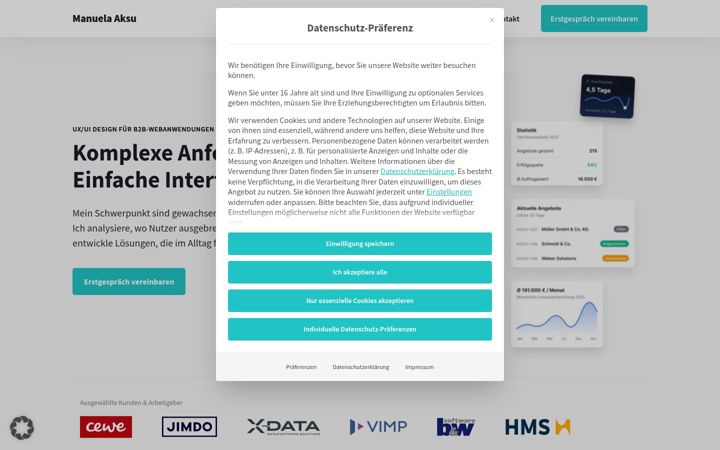 Screenshot of kreativcode.de