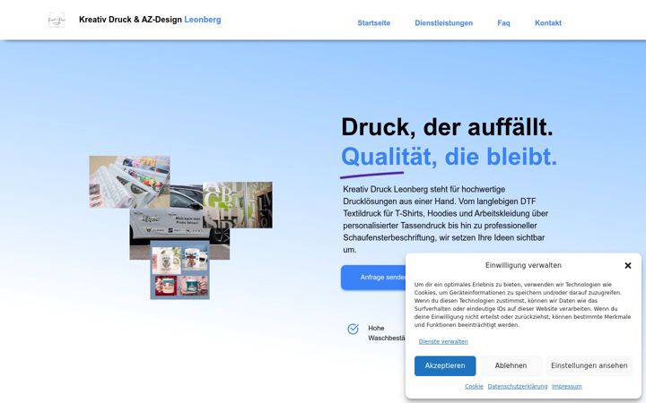 Screenshot of kreativdruck.net