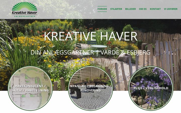 Screenshot of kreative-haver.dk