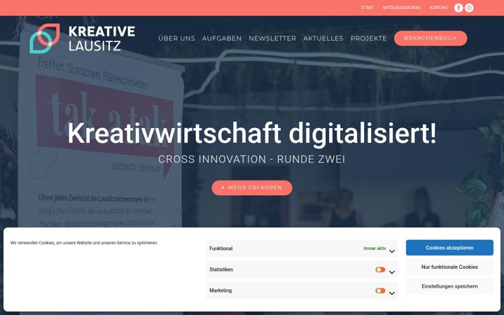 Screenshot of kreative-lausitz.de