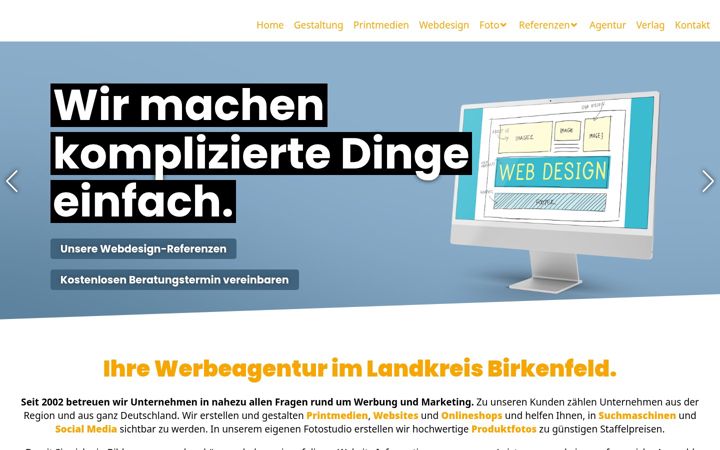 Screenshot of kreative-medien.de