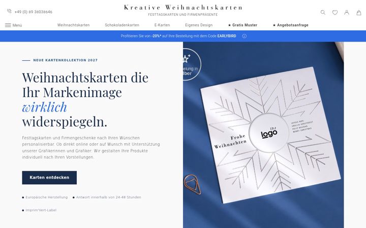 Screenshot of kreative-weihnachtskarten.com