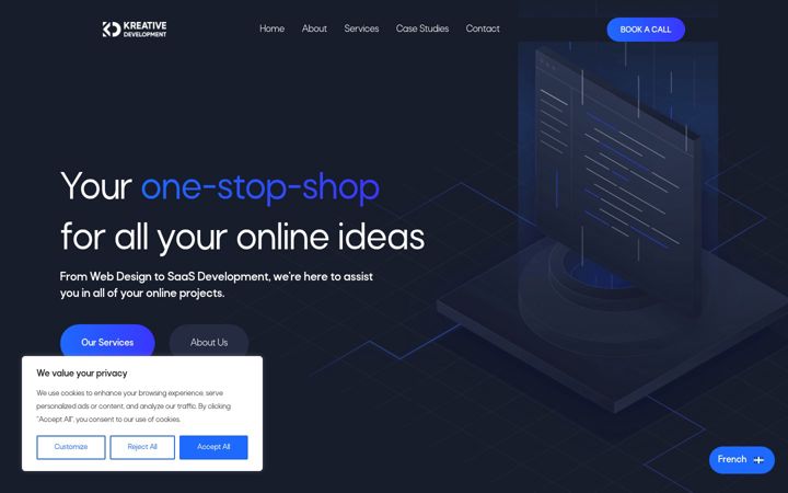 Screenshot of kreativedevelopment.com