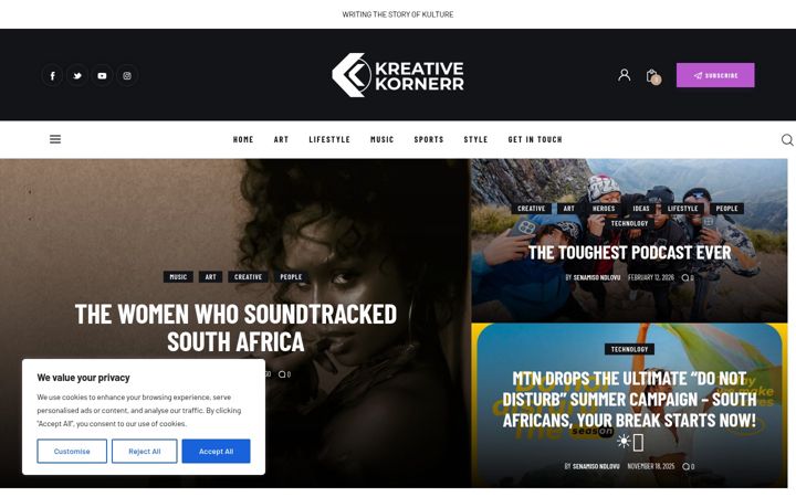Screenshot of kreativekornerr.co.za