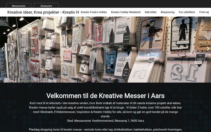 Screenshot of kreativemesser.dk