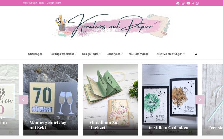 Screenshot of kreativesmitpapier.de