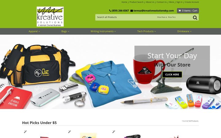 Screenshot of kreativesolutionsky.com
