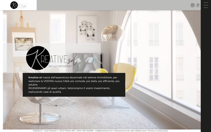 Screenshot of kreativesrl.com