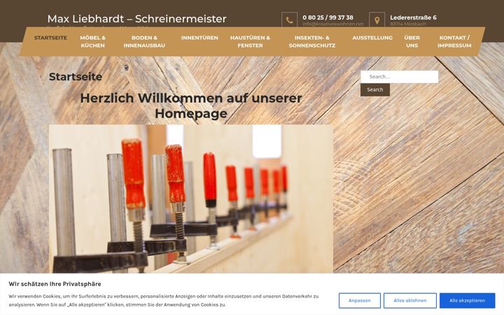 Screenshot of kreativeswohnen.net