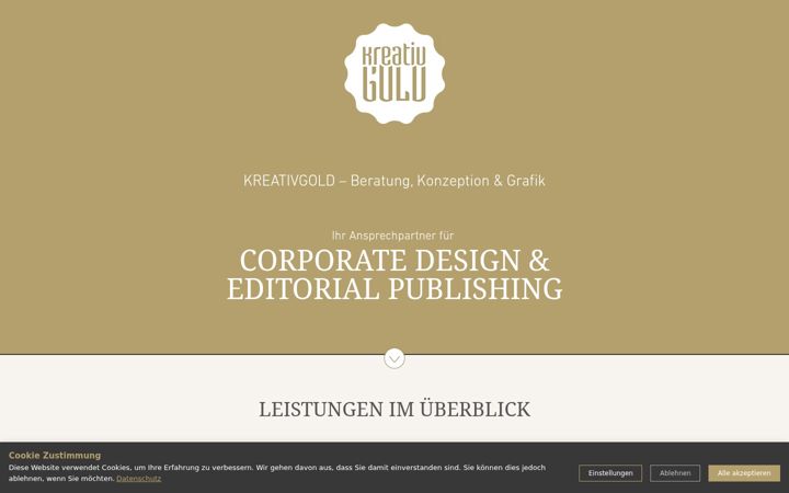 Skærmbillede af kreativgold.com