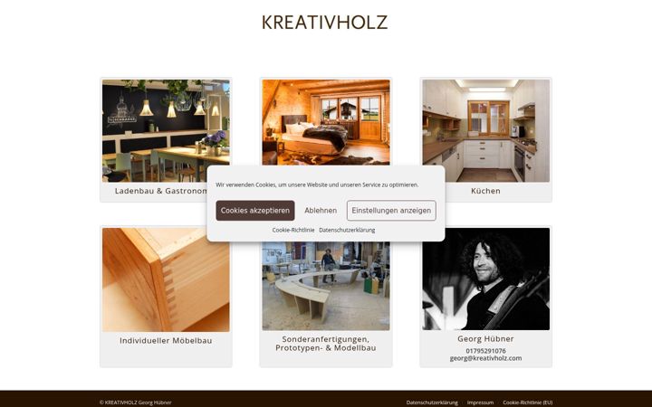 Screenshot of kreativholz.com