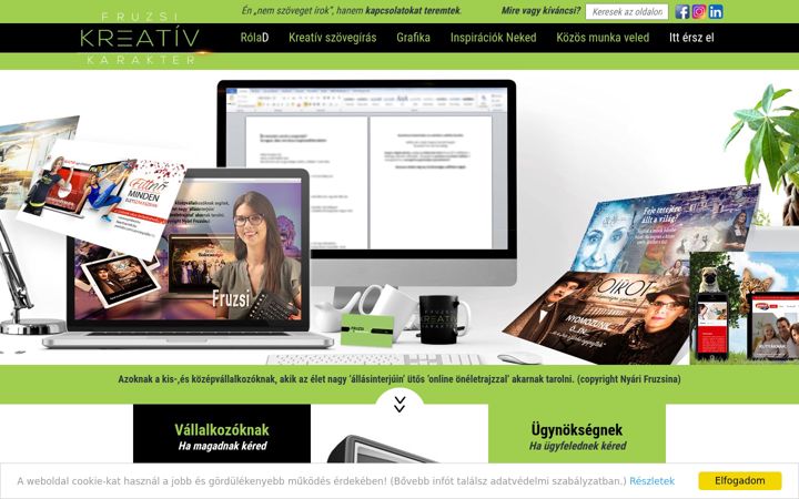 Screenshot of kreativkarakter.hu