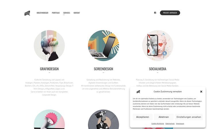Screenshot of kreativkrieger.de