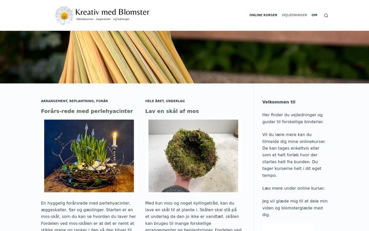 Screenshot of kreativmedblomster.dk