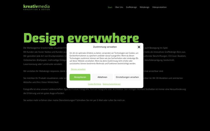 Screenshot of kreativmedia.de