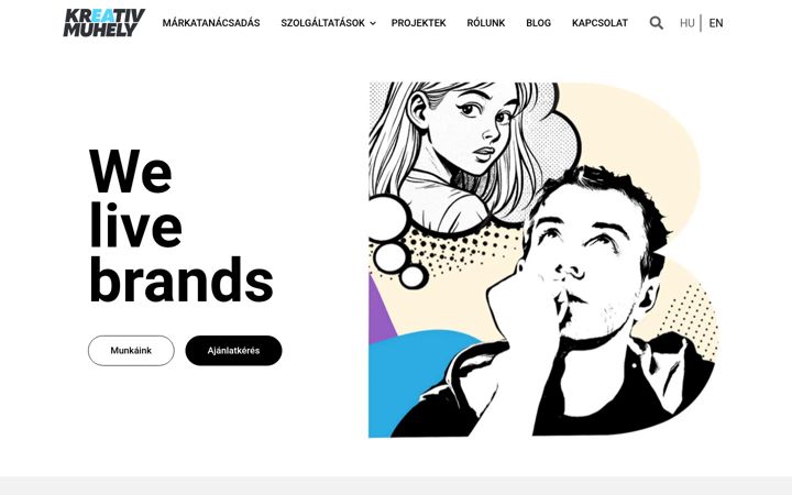 Screenshot of kreativmuhely.hu