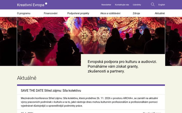 Screenshot of kreativnievropa.cz