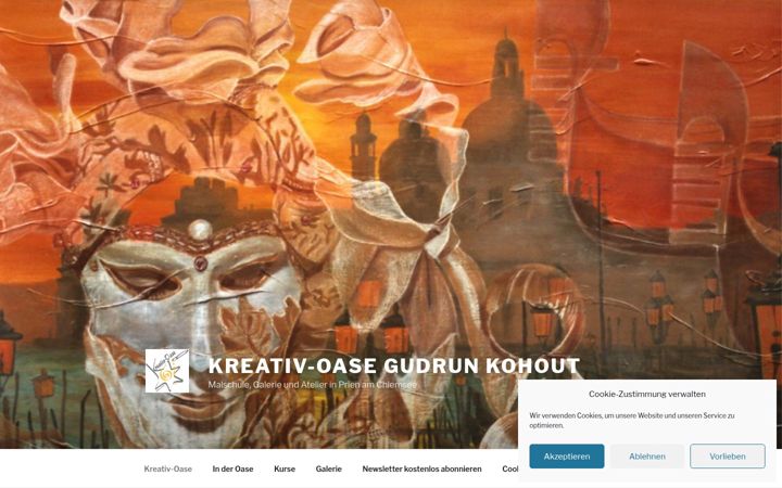 Screenshot of kreativoase-chiemsee.de