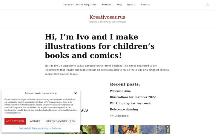 Screenshot of kreativosaurus.be