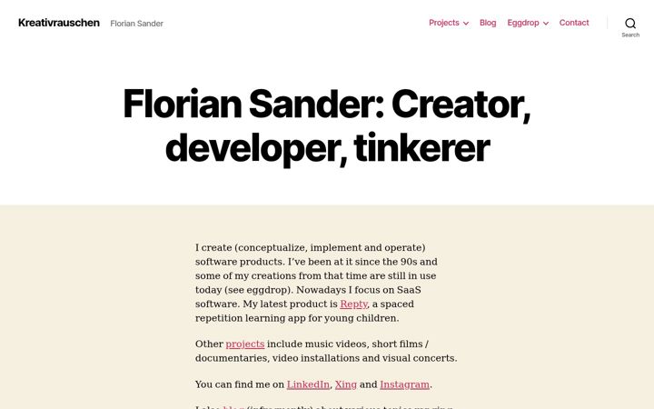 Screenshot of kreativrauschen.com