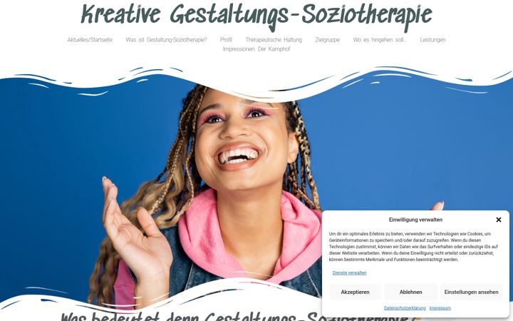 Screenshot of kreativtherapie-krefeld.de