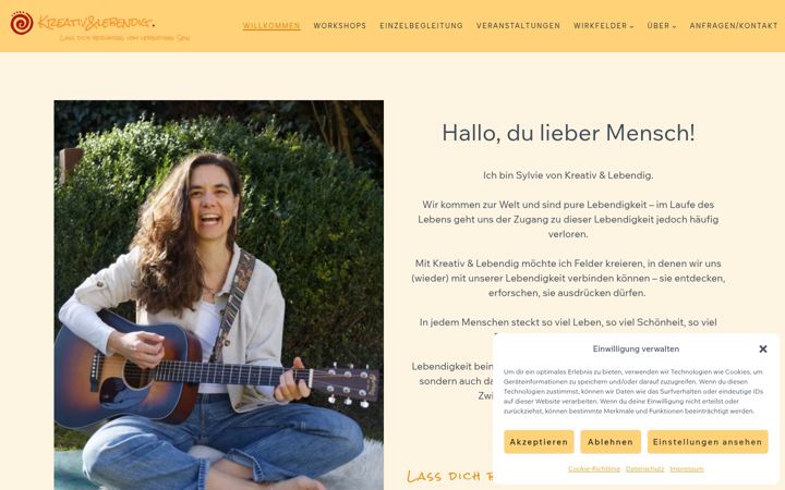 Screenshot of kreativundlebendig.com